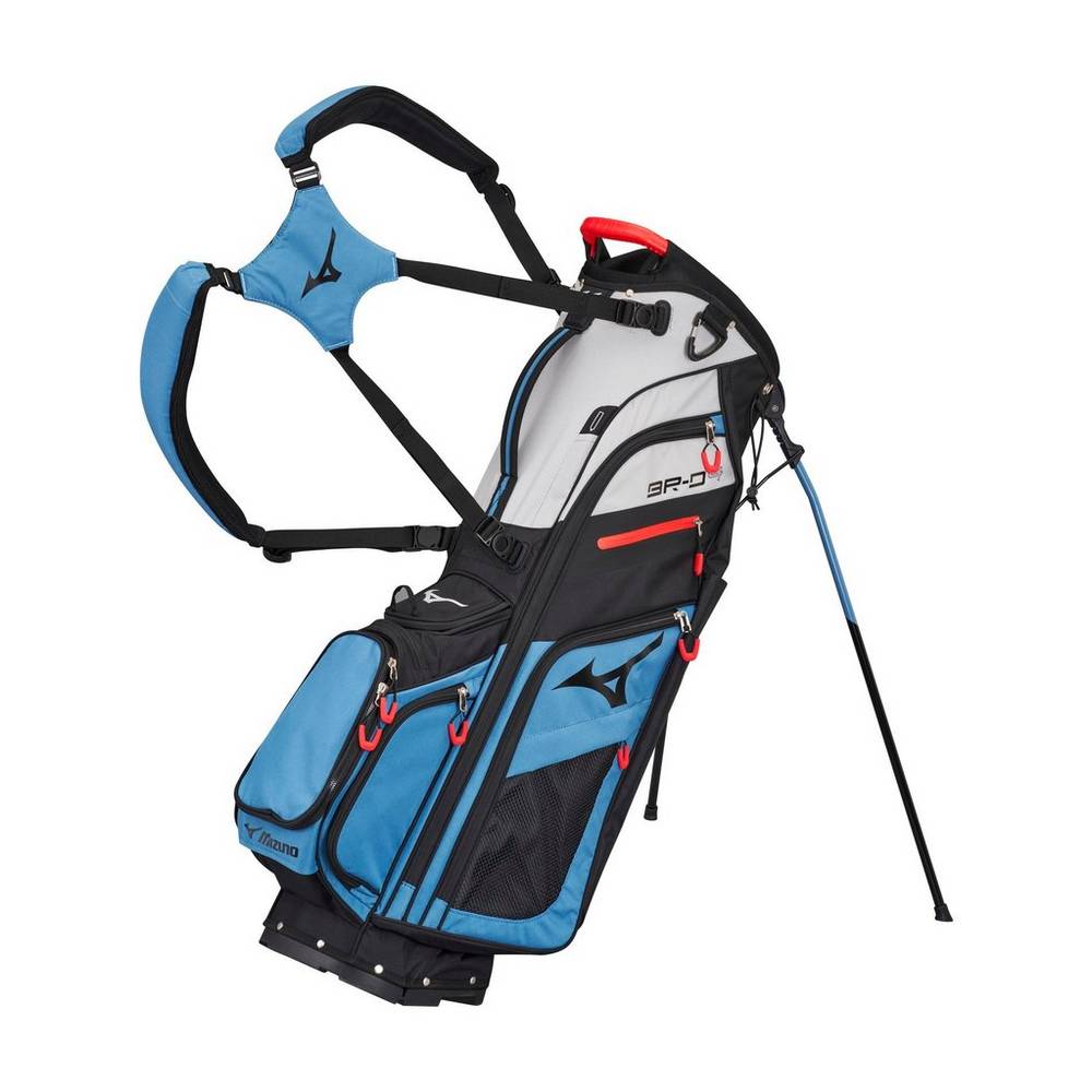 Mizuno Men's BR-D4 6-Way Stand Bag Grey Blue/Black (240227-QIM)